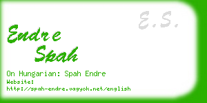 endre spah business card